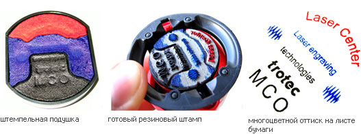 многоцветные штампы и печати, изготовление